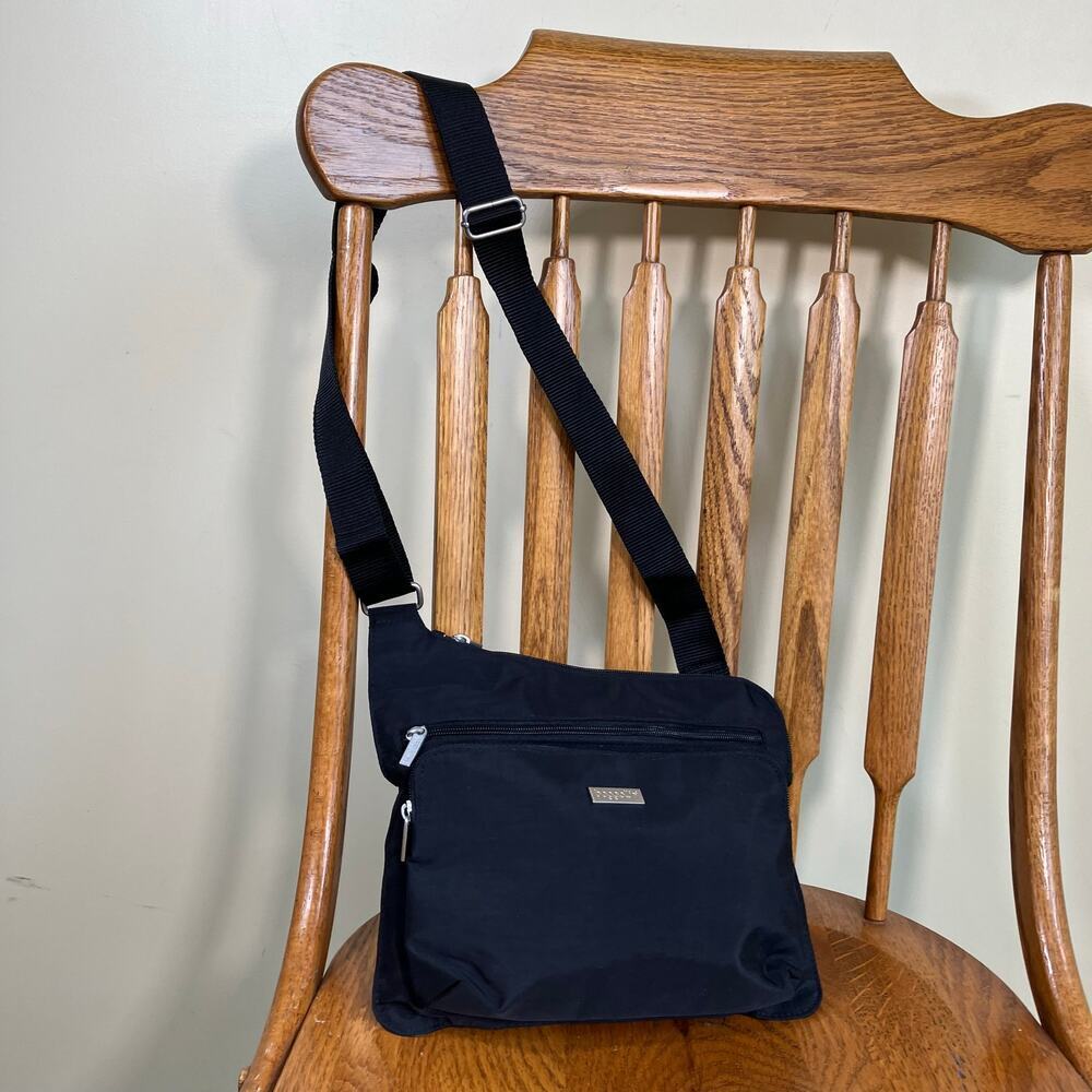 Baggallini HP Bagg Hip Crossbody in Black Nylon Small Travel Bag GUC